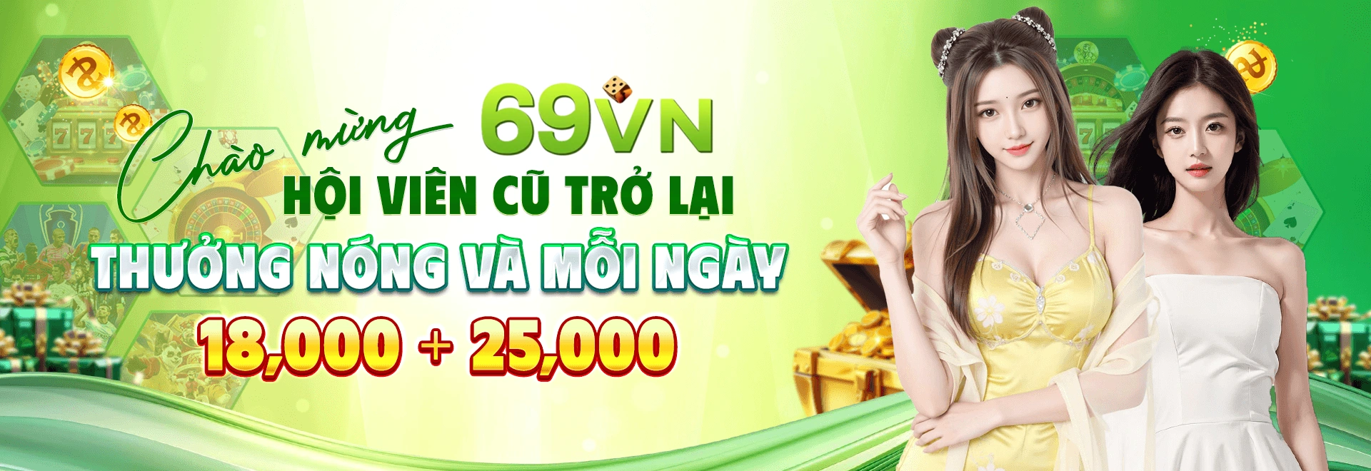 Hình giới thiệu Slot, Bắn cá và ưu đãi thành viên trên 69Vn